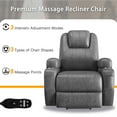 thumbnail image 3 of Furmax Electric Power Lift Leathaire Recliner Chair with Massage for Bedroom,Gray, 3 of 8