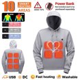 thumbnail image 2 of Unisex Heated Hoodie - USB Electric Thermal Sweatshirt, Fleece-Lined Warm Outdoor Winter Pullover (No Battery), 2 of 9