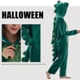 thumbnail image 4 of JUOLOET Unisex Adult Onesie Pajamas Dinosaur Animal One Piece Snug Fit Sleepwear Homewear（New Green Dinosaur,X-Large）, 4 of 6