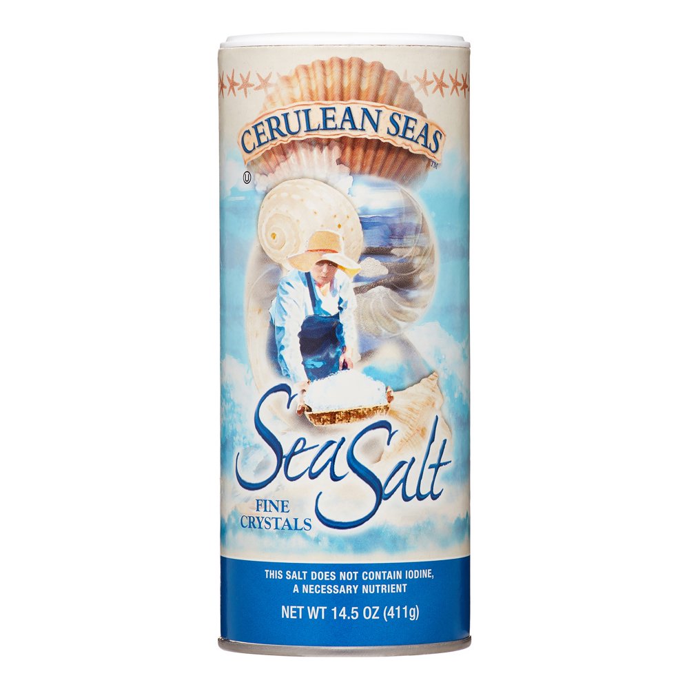 Cerulean Seas Fine Sea Salt, 14.5 Oz