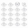 thumbnail image 1 of 20 piezas de botones de perla falsa redonda de 24L de 15 mm 5/8" con base de metal para costura, reemplazo de botones pequeños para ropa, vestido de novia, manualidades DIY, blanco brillante, 1 of 7