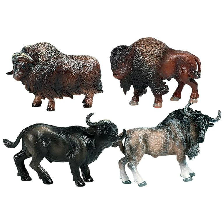 4 Pieces Cattle Figure Simulated Bull