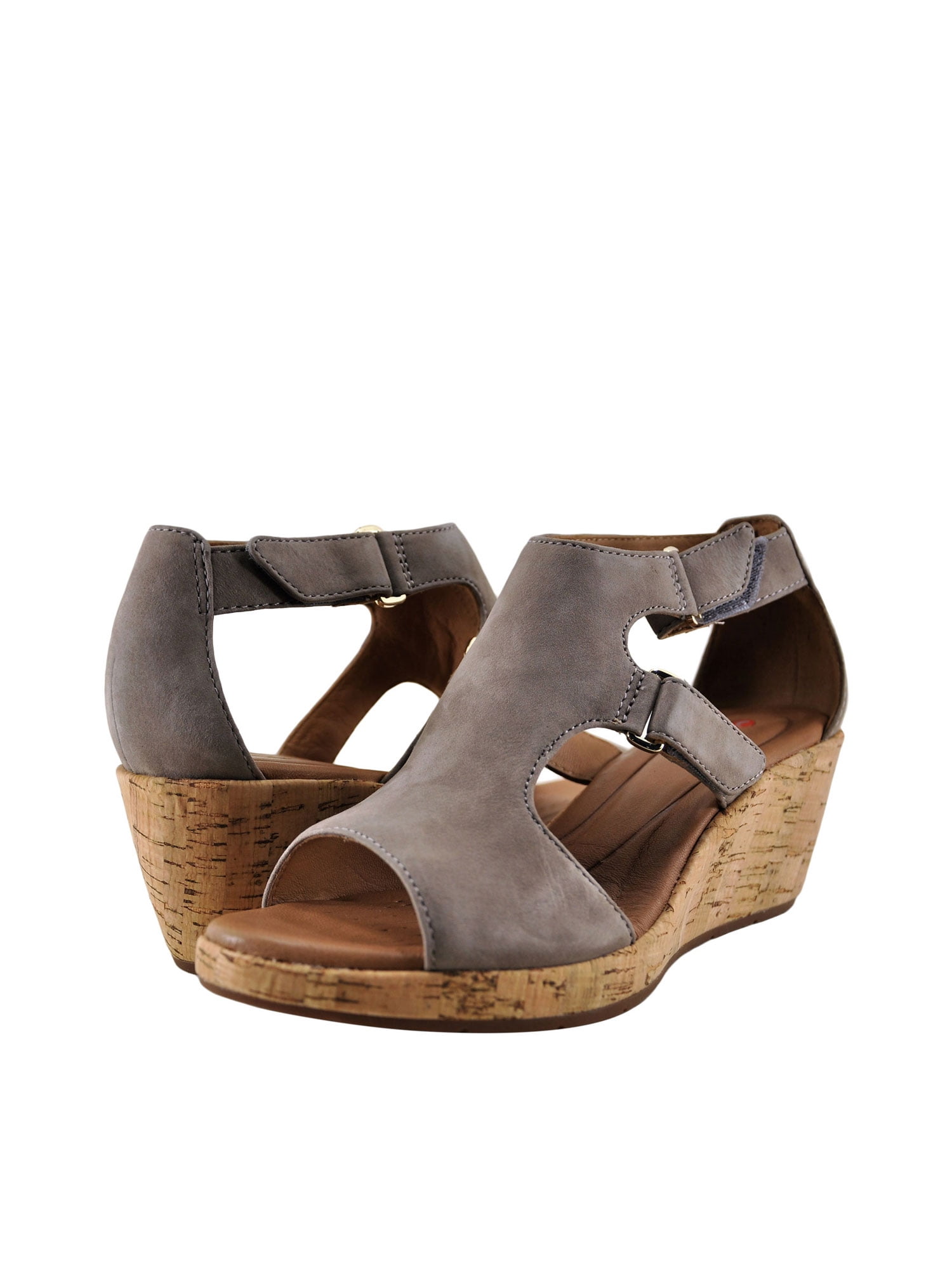 clarks un plaza strap wedge sandal