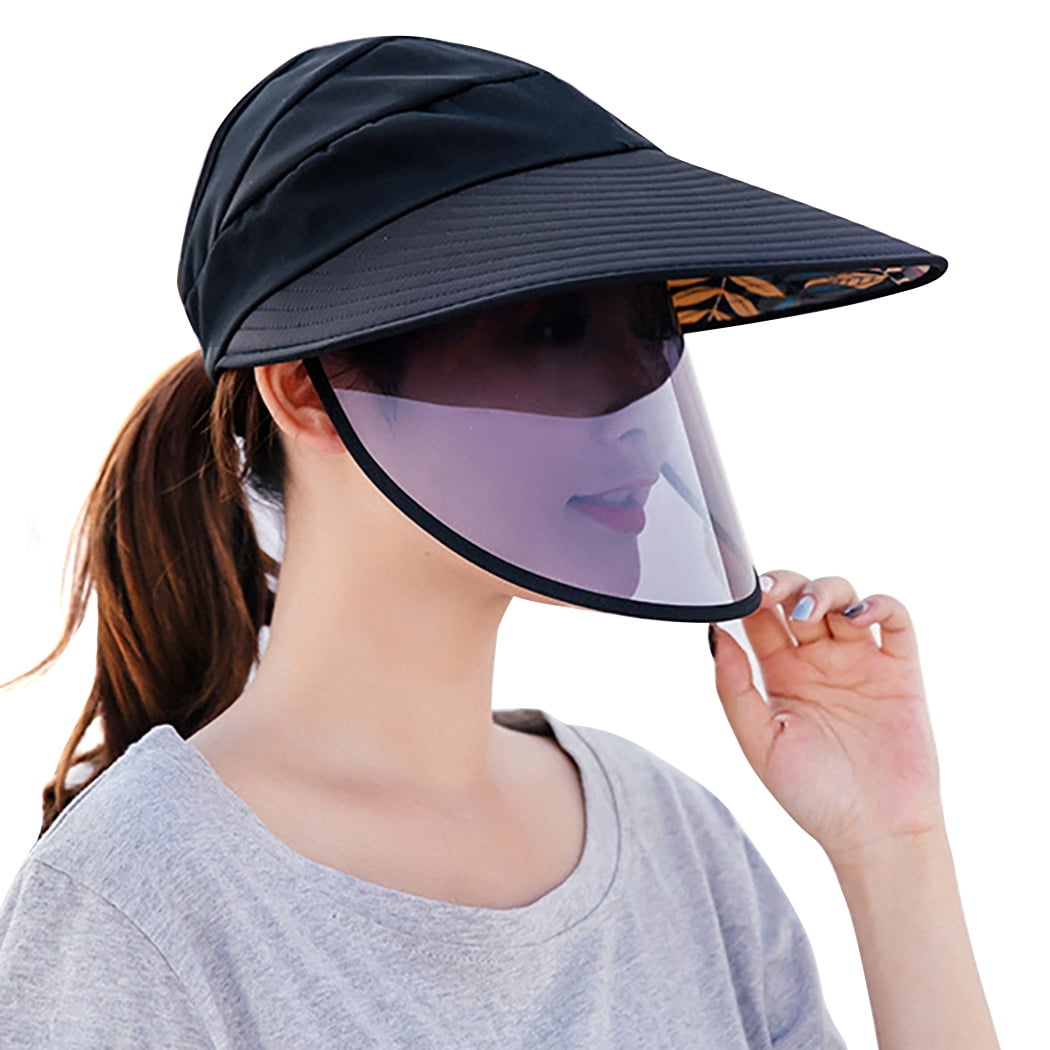 Sun Hat Women Beach Sun Hats Floppy Sunhat,Black and Orange,55-60Cm Can Adjust