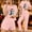 Pink, variant on Fznquz Soft Woman Pajama Set Winter Christmas Pajama 3 Piece Tops and Shorts Pants Short Sleeve Casual Pjama Set Womens