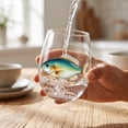 thumbnail image 4 of Artisanal Tropical Color Fish Glassware, 3D Tropical Color Fish Stemless Wine Glasses, Handcrafted Marine Animal Bar Glass, 4 of 8