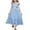 Blue, variant on Girls Summer Dress Elegant Square Neck Sleeveless Backless Party Casual Outfit Summer Dresses Casual 8-9 Years