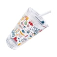 thumbnail image 2 of Toystoory Vaso de cristal con pajita y tapa, botellas de agua de cristal de dibujos animados adorables de boca ancha de calidad alimentaria Teteras, 2 of 6