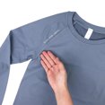 thumbnail image 7 of ClodeEU Women's Long Sleeve Running Tops ,Seamless Yoga Wear, Sportswear Breathable Workout Clothes Blue,Womens Plus L, 7 of 7