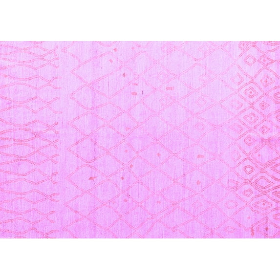 Ahgly Company Indoor Rectangle Solid Purple Modern Area Rugs, 2' x 4'