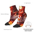 thumbnail image 6 of Fuzoiu Red Leaf Flame Fox Print Adult Socks, Crew Moisture-wicking Socks, Unisex Cushion Crew Socks,Casual Sports Ankle Socks, 6 of 7
