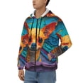 thumbnail image 3 of Honeii Colorful Textured Chihuahua Print Hoodies for Men, Pullover & Full Zip, Breathable Zip up Hoodie, Sweatshirt-Small, 3 of 5
