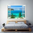 thumbnail image 2 of IDEA4WALL Wall Murals Fake White Window with Vast Teal Lake Removable Wallpaper Peel and Stick Wall Stickers - 24x32 inches, 2 of 4
