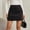 Black, variant on Sevevn Women's High Waist Faux Suede Bodycon A-Line Short Mini Skirt Khaki L