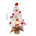 thumbnail image 3 of Mini Christmas Tree,White Flocked Lighted Desktop Small Christmas Tree Ornament,Christmas Decoration With Pendants Perfect For Tabletop Display, Living Room Accent,Holiday Party Décor, 3 of 7
