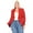 Rust, variant on Women's Plus Size Solid Long Sleeve Waist Length Open Front Office Blazer Jacket