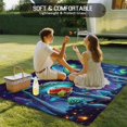 thumbnail image 5 of Outdoor Rug 4x6 ft Blue Neon Mushrooms Waterproof Outdoor Patio Rug Mat Non Slip Outside Area Rugs Carpet for RV,Camping,Porch,Deck,Pool,Balcony,Backyard, Fantasy Shiny Moon Snails, 5 of 9