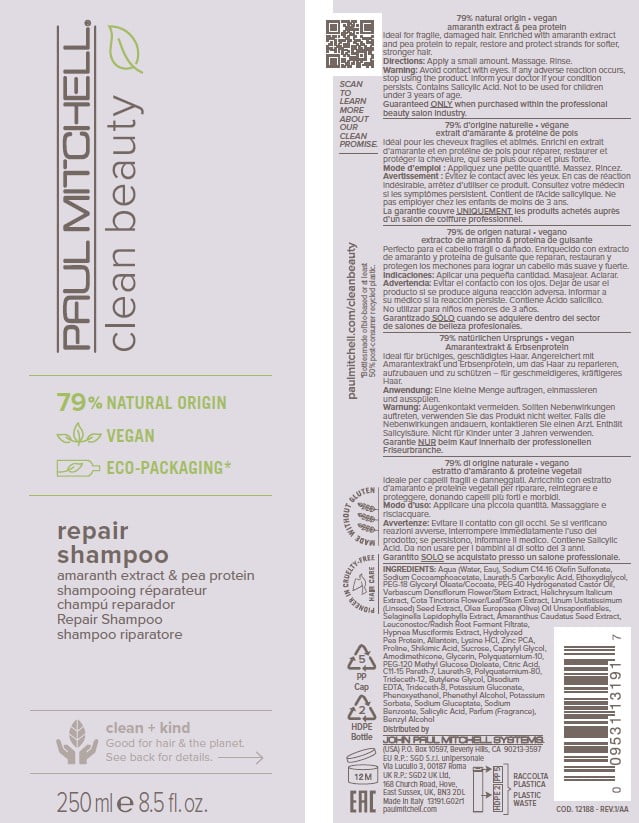 Paul Mitchell Clean Beauty Repair Shampoo, 8.5 oz.