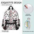 thumbnail image 5 of Pink and White Leopard Print Pattern Cute School Backpack Bag for School with Padded Back and Adjustable Shoulder Straps 15.25"x11.5"x5.25", 5 of 5