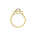 thumbnail image 3 of ARAIYA FINE JEWELRY 14K Yellow Gold Lab-Grown Half-Moon-shape and round-shape Diamond Three Stone Engagement Ring (3 Cttw, D-F Color, VS1 Clarity) Size 7.5, 3 of 7