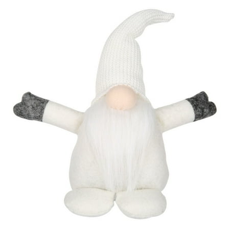 - ZEDWELL Swedish Christmas Santa Claus Tomte Long Hat Gnome Plush Doll Handmade Home Decor Collectible Dolls Desktop Ornament - White