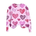 thumbnail image 2 of VgaVtl Womens Sweatshirts Winter Valentines Long Sleeve Tops Women Workout Heart Print Pink Holiday Loose Pullover Tops, 2 of 5