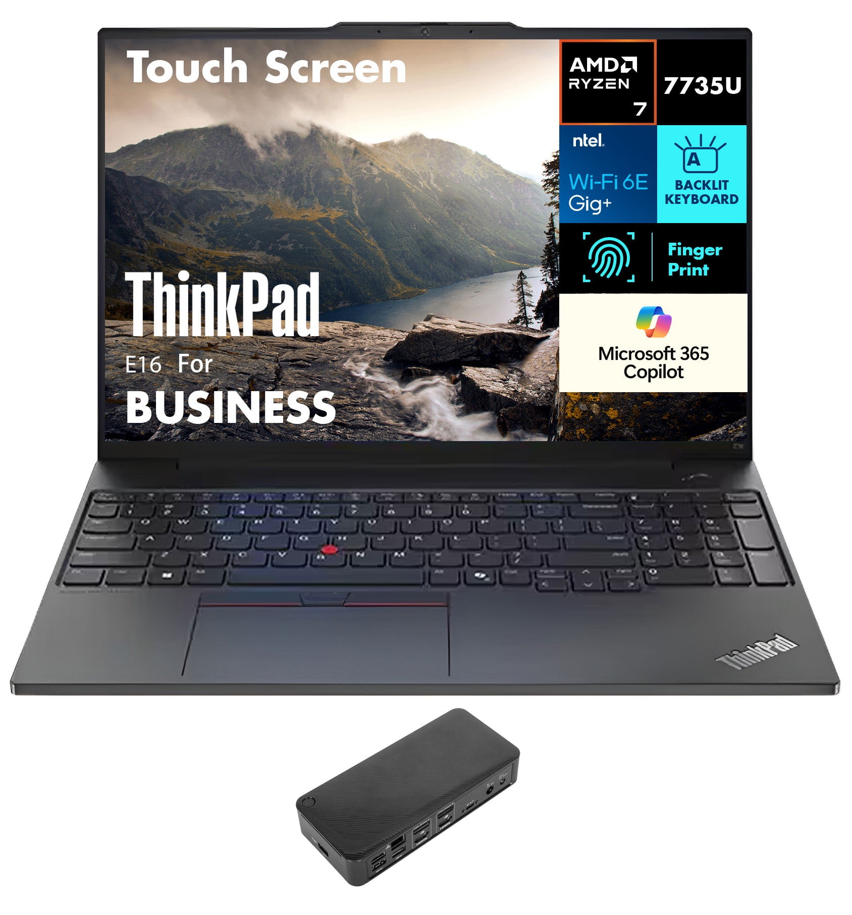 Lenovo ThinkPad E16 Gen 3 AI Business Laptop 16in Touchscreen FHD+