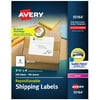 Avery Repositionable Shipping Labels, Sure Feed Technology, Repositionable Adhesive, 3-1/3" x 4", 600 Labels (55164)