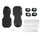 thumbnail image 1 of Zapatos aireadores de césped, hebillas de aleación de Zinc de plástico, zapatos con pinchos para césped, accesorios de jardín con correas ajustables, color negro, 1 of 14