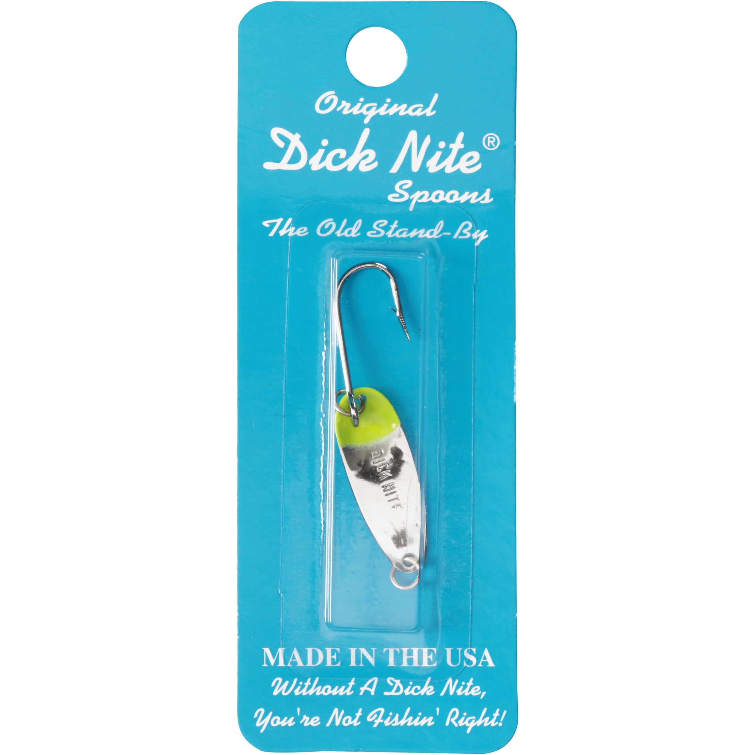Dick Nite® Spoons Original #1 Nickel Chartreuse Head Fishing Hook