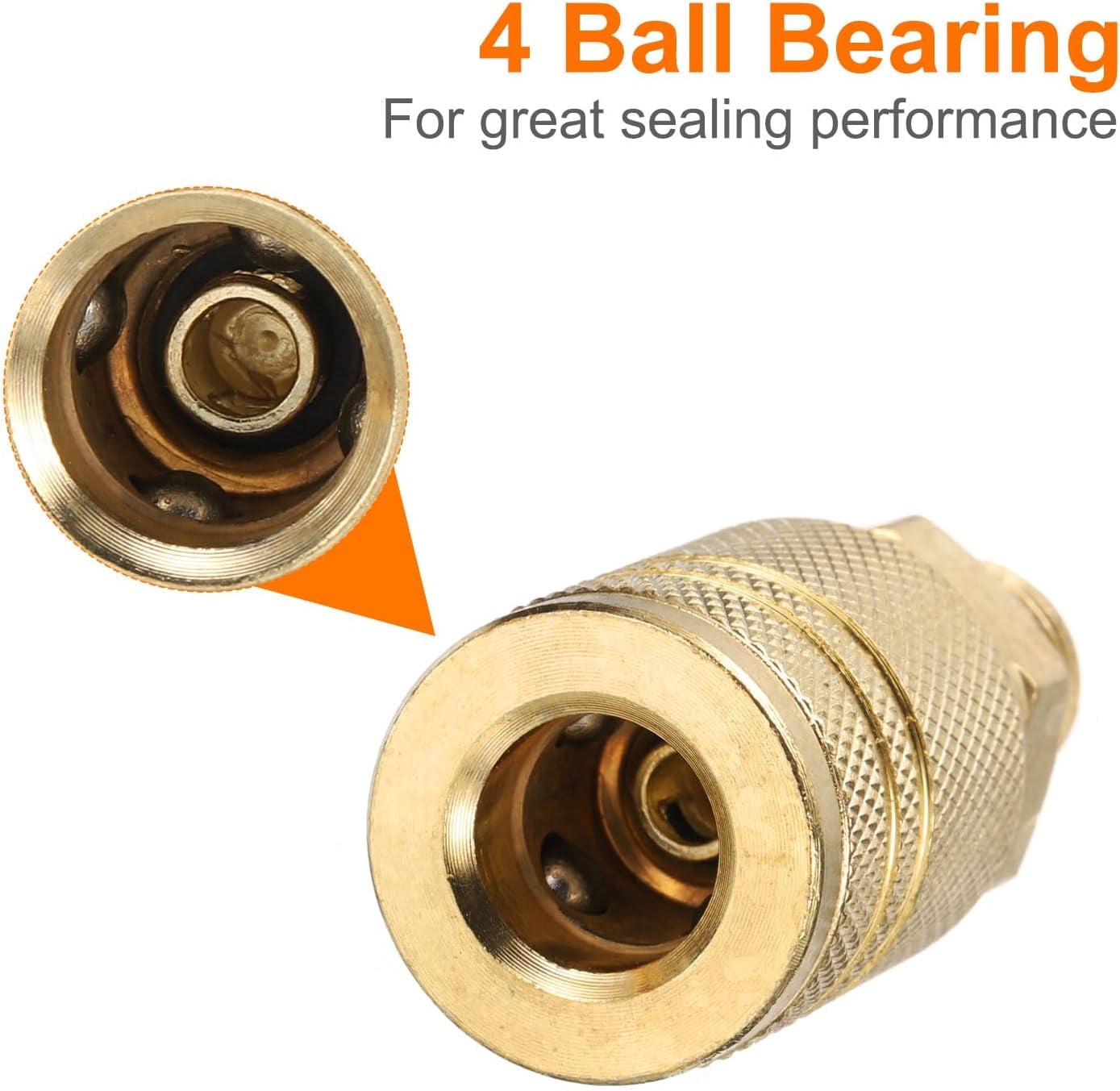 MKEUDQ-2pcs 1/4" NPT M Style Industrial Male Coupler Air Hose Fittings Quick Connector for Air Compressor Pneumatic Tools