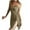 Army Green, variant on Ohufall Women's Sleepwears Sexy Solid Satin Silk Full Slip Sleepshirt Light Comfy Side Split V-Neck Sleeveless Nightgown