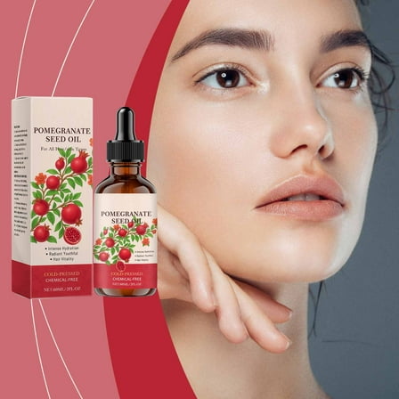 SDJMa Pomegranate Seed Hair & Body Oil, Nourishing Elixir for Skin and Hair, Lightweight & Non-Sticky, 60ml