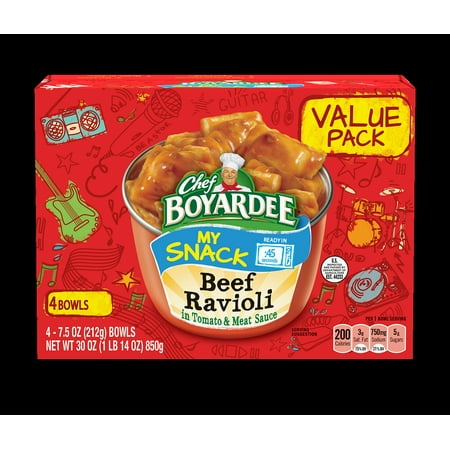 Chef Boyardee Beef Ravioli in Tomato & Meat Sauce, 7.5 Oz., 4-Count