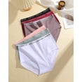 thumbnail image 6 of FINETOO Cotton Underwear For Women High Waist Panties Cheeky Bikini Womens Briefs Soft Stretch Hipster for Ladies 6Pack S-XXL, 6 of 6