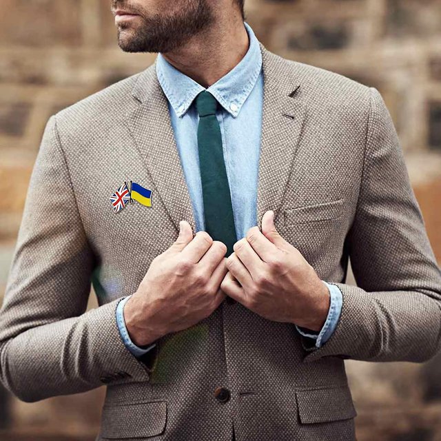 Pin de bandera ucraniana de 10 piezas, broche de bandera ucraniana, insignia de bandera doble, patrones claros y colores brillantes, para decorar cuello, bolsos, sombreros ShuxiuWang 8390611193904