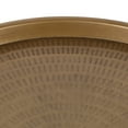 thumbnail image 5 of Kate and Laurel Mahdavi Boho-Chic Hammered Metal Tray Coffee Table, Dark Gold, 5 of 6