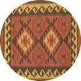 thumbnail image 1 of Ahgly Company Indoor Round Oriental Brown Traditional Area Rugs, 8' Round, 1 of 4