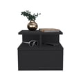 thumbnail image 5 of Lisonu Flopini Floating Nightstand, Modern Wall Mounted Bedside Table with Drawer, Particle Board Floating Shelf for Small Space Bedroom, Black Wengue, 5 of 7