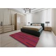 thumbnail image 5 of Ahgly Company Machine Washable Indoor Square Transitional Crimson Red Area Rugs, 4' Square, 5 of 7