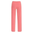 thumbnail image 5 of JGGSPWM Plus Size Women's Elastic Waist Drawstring Pants Casual Straight Leg Trousers Pink XL, 5 of 5