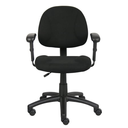 Boss Office Products 14.50" Task Chair with Adjustable Height & Swivel, 275 lb. Capacity, Black