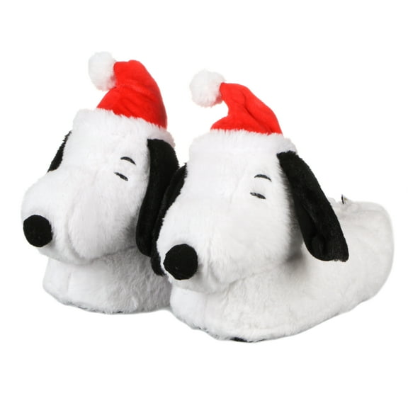 Peanuts Snoopy Santa Hat Character Adult House Slippers OSFM