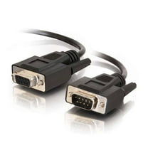 C2G 6ft DB9 M/F Serial RS232 Extension Cable - Black