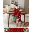 thumbnail image 3 of Red Christmas Burlap-Cotton Table Runner 90 Inches Long,Xmas Tree Bear Snowflake Watercolor Farmhouse Table Runners,Outdoor Dining Tablecloths Decor for Baby Shower Party Wedding 13x90, 3 of 9