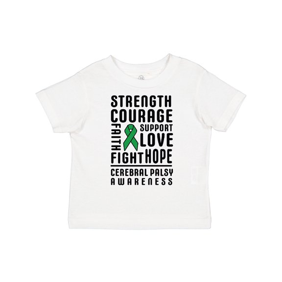 Inktastic Cerebral Palsy Awareness Strength Support and Courage Boys or Girls Toddler T-Shirt