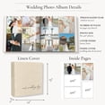 thumbnail image 4 of Wedding Photo Album 4x6 Pictures - Large Picture Scrapbook with 400 Pockets for Horizontal & Vertical Photos - Linen Photo Album Book for Personalized Wedding Day Memory Keepsake, 4 of 8
