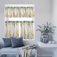 thumbnail image 6 of 3 Piece Kitchen Curtains and Valances Set Eucalyptus Leaves Cafe Curtains 36 Inch Length Farmhouse Retro Botanical Flowers Herbs Valance & Tier Curtain for Living Room Bedroom 54"x18"+27"x36"*2, 6 of 6