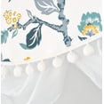 thumbnail image 2 of DriftAway Ada Sketch Botanical Flower Floral Leaf Print Thermal Insulated Window Curtain Swag Valance Rod Pocket 52 Inch by 28 Inch Plus 2 Inch Header Ivory Orange Teal, 2 of 6