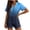 Blue-3, variant on Gytharion Women's 2 Piece Pajama Sets Lapel Lace Up Ruffled Shirts and Elastic Waist Shorts Ladies Fashion Stripes Lounge Sets